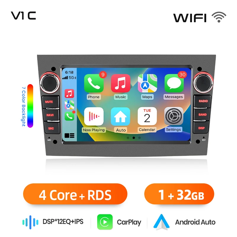 Junsun 7 inch Android autoradio voor Opel Astra H G J Zafira B Corsa C D Antara Vectra Vivaro CarPlay Auto IPS scherm stereo multimediaspeler automotive slimme intelligente systemen 2 Din autoradio