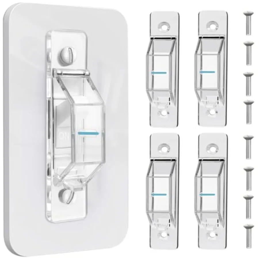 

4 Pack Light Switch Cover Guard, Light Switch Lock With Glow In The Dark Effect, Child Proof Wall Switch Cover Keeps Lights or
