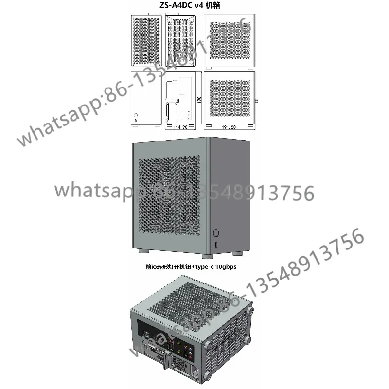 

ZS-A4DC/ITX Шасси карты ножа полувысоты, версия V4\4,3 л, объем rtx4060 Spot