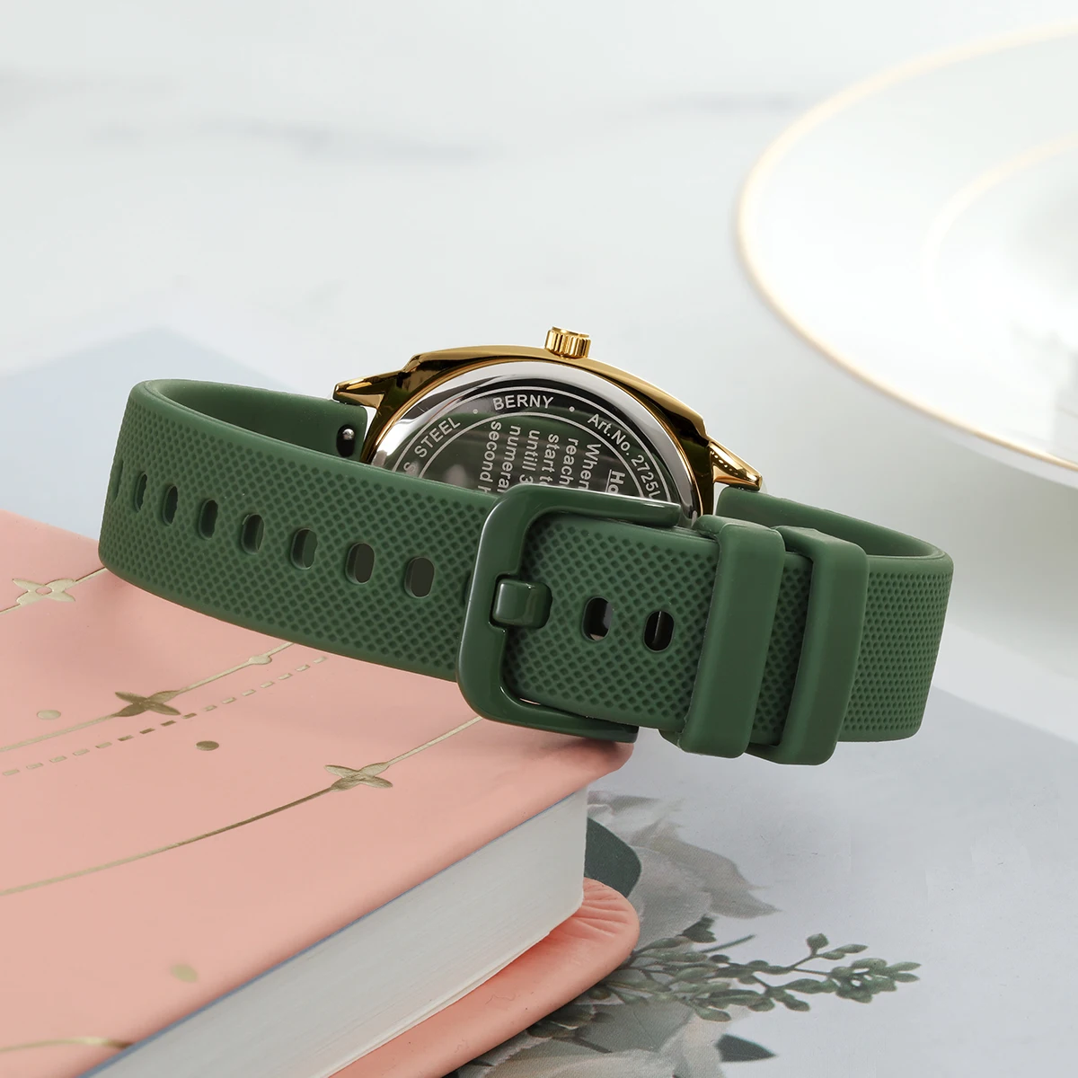 BERNY Women Watch Luminous Casual Simple Ladies Quartz Watches S/S Soft Silicone Strap Easy Read Fashion Women\'s Wristwatch