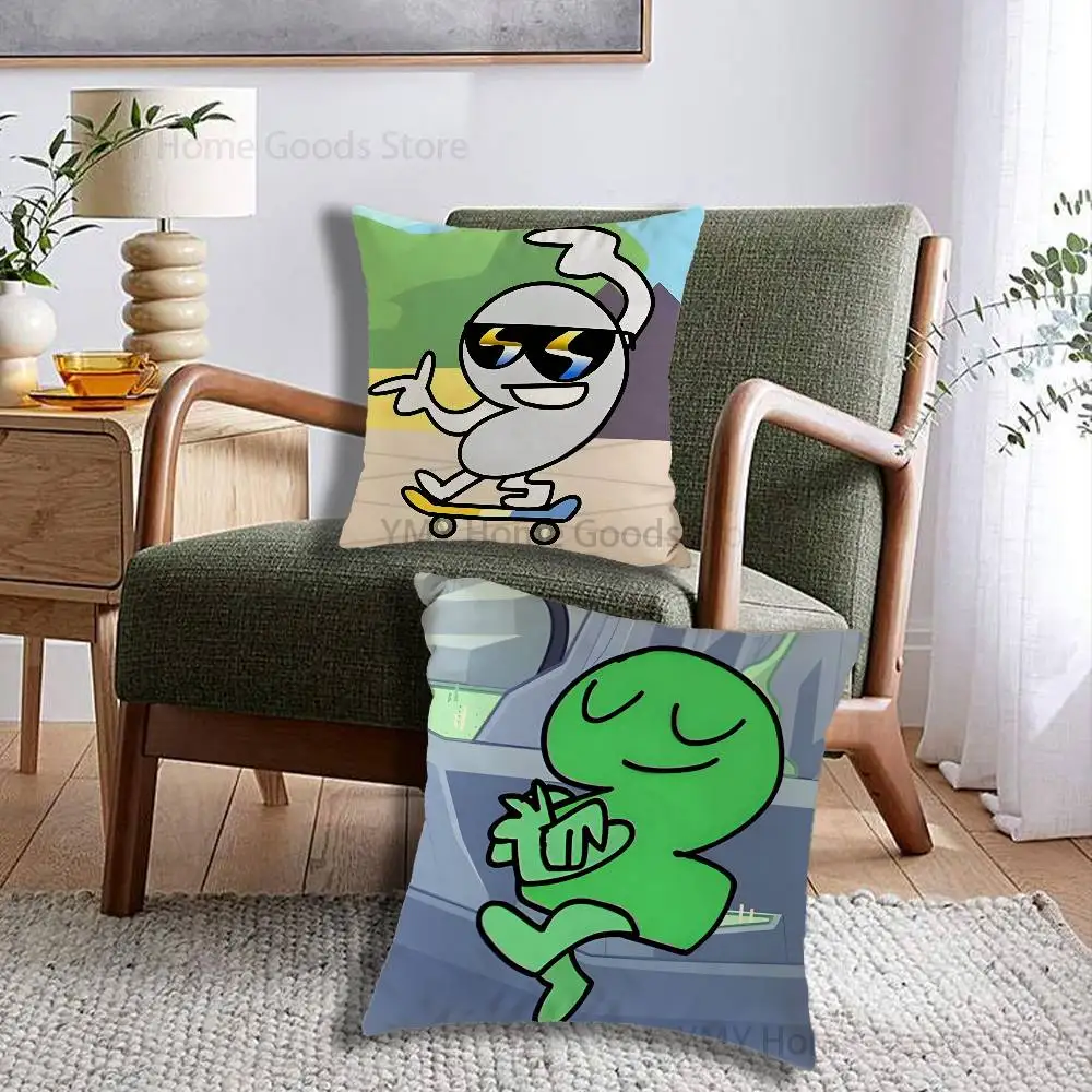 Cartoon One Two Three Four Number Print Throw Pillow Cover Square Cushion Case for Living Room Bedroom Decor
