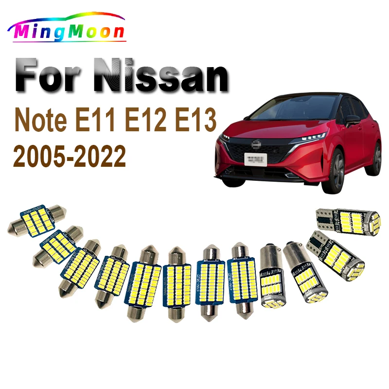 LED Bulbs For Nissan Note E11 E12 E13 2005-2016 2017 2018 2019 2020 2021 2022 2023 Interior Map Dome Light Kit Accessories