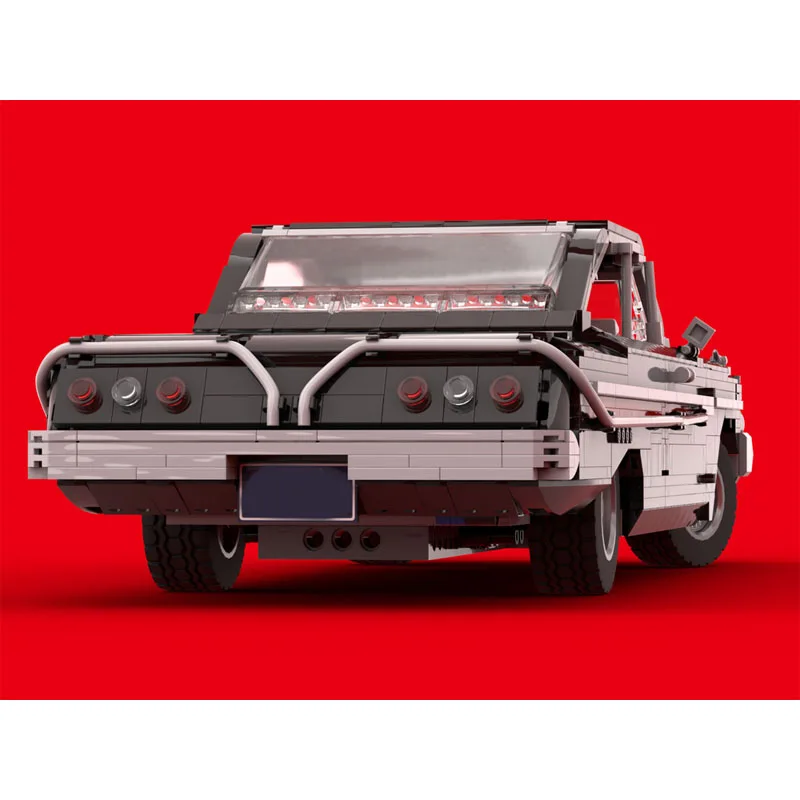 MOC-237212 نموذج مكعبات بناء سيارة رياضية سوداء جديدة، 1415 قطعة، هدية لعبة مكعبات بناء عيد ميلاد الأطفال الإبداعية