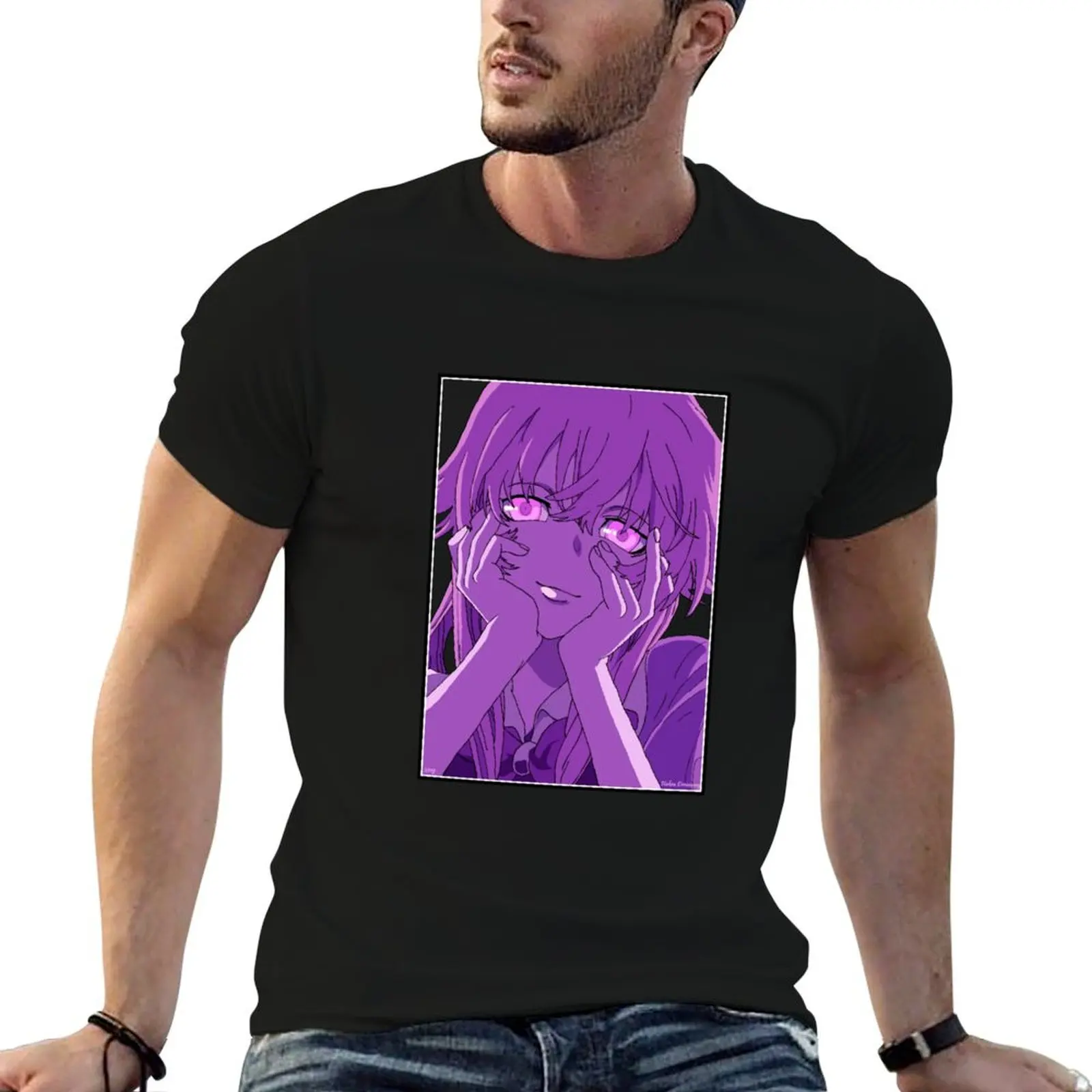 

Yandere man graphic man t T-Shirt Yuno Gasai, Face t Ver. shirt cotton shirt