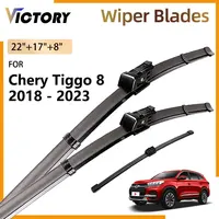 Escobillas de limpiaparabrisas delanteras y traseras para Fownix Chery Tiggo 8 Ebro S800 2018 - 2023 2022 2021 2020 2019 cepillos de ventana de parabrisas