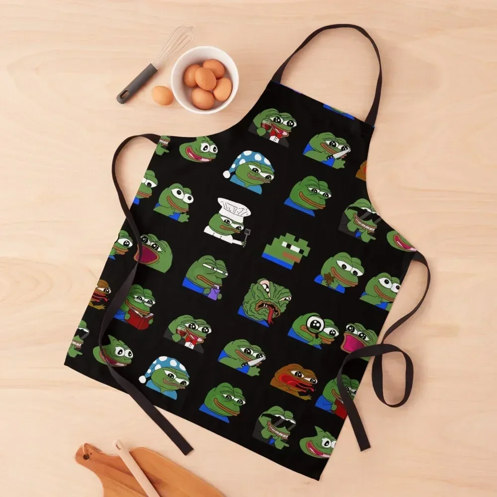 pepe peepo variety set (16 pepes edition) Apron barber uniform For Woman Kitchen accessories For Girl Apron