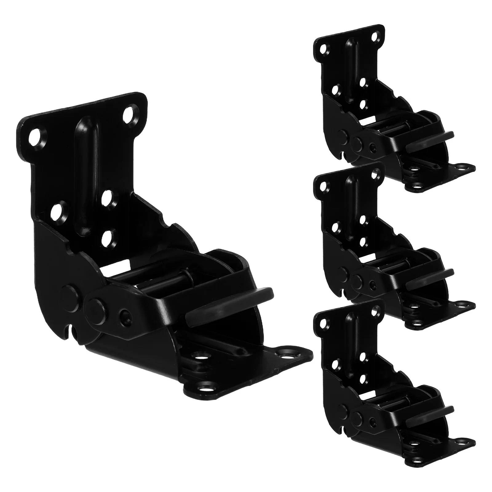 

4Pcs Hidden Folding Hinges Heavy Duty 90 Degree Self-Locking Steel Brackets for Space Saving Table Shelf Workbench Foldable