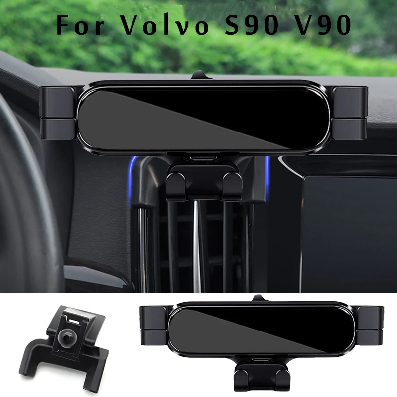 

LHD Car Phone Holder For Volvo V90 S90 2017 2019 2020 2021 Car Styling Bracket GPS Stand Rotatable Support Mobile Accessories