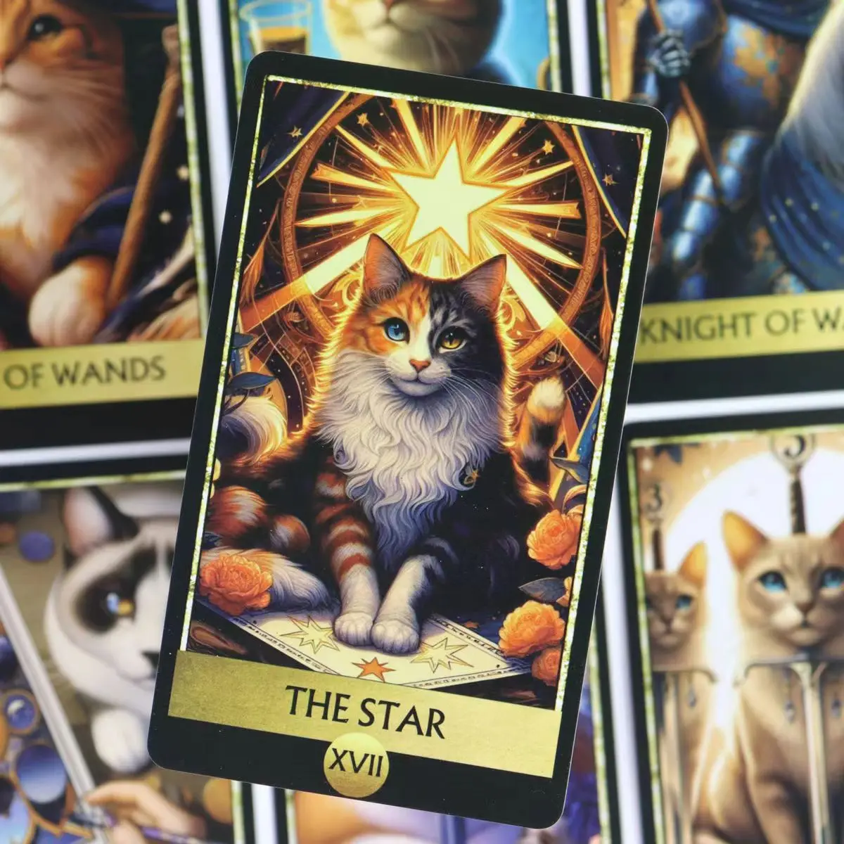 New Cat Tarot Cards A 78 Deck English Version Board Games Selfcare for Tarot Readings Vibrant Easy Deck Fortune Telling Game Toy