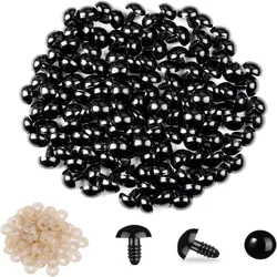 Commercio all'ingrosso 50 pz 5-24mm accessori per bambole bulbo oculare plastica nera peluche occhi di sicurezza Amigurumi per giocattoli fai da te giocattolo divertente occhi animale