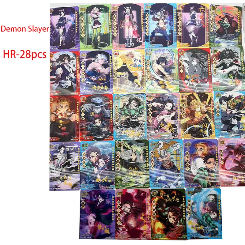 Anime Demon Slayer Rare QR PTR CP PR Flash Cards Uzui Tengen Rengoku Kyoujurou Toys for boys Collectible Cards Birthday Gifts