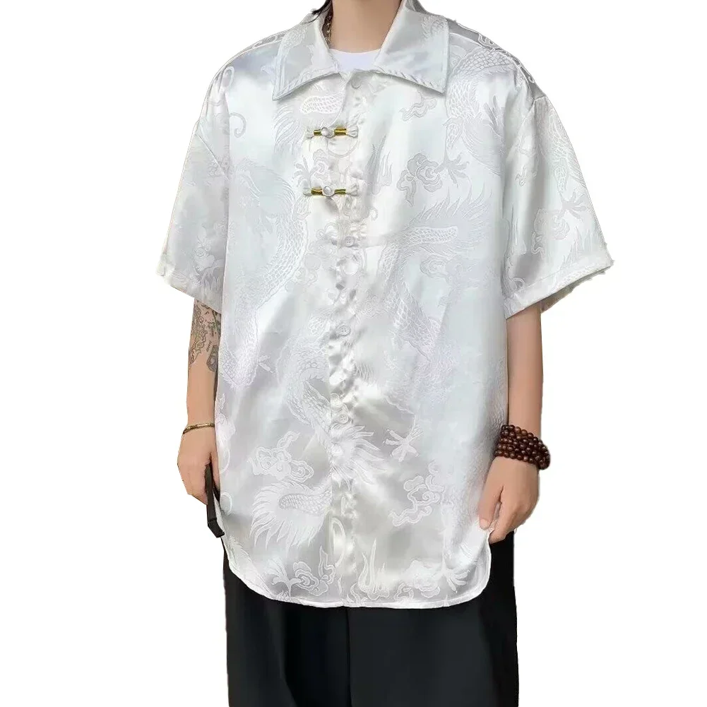 

For Summer Wear Vintage Half Sleeve Shirt Traditional Chinese Dress Party Wear Black Embroidered Tops For Casual Wear Vintage