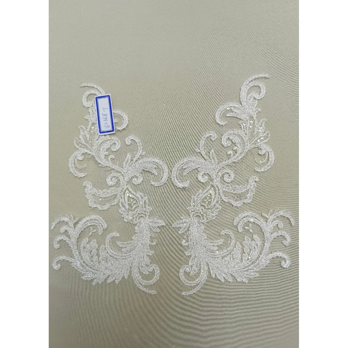 Floral Embroider Applique Lace Flower Lace Embroidered Medallion Flower Patches In Pair