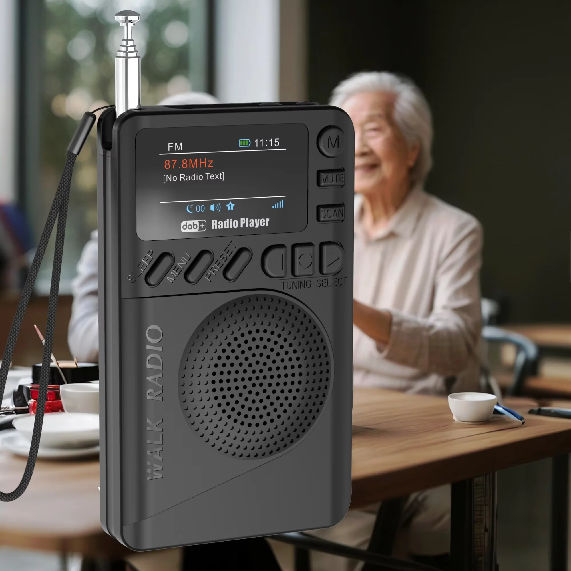 

P9 DAB FM Digital Radio Mini Portable Radio Speaker with Headphone Jack Alarm Clock Pocket Radio BT5.0 MP3 Player DAB Radio