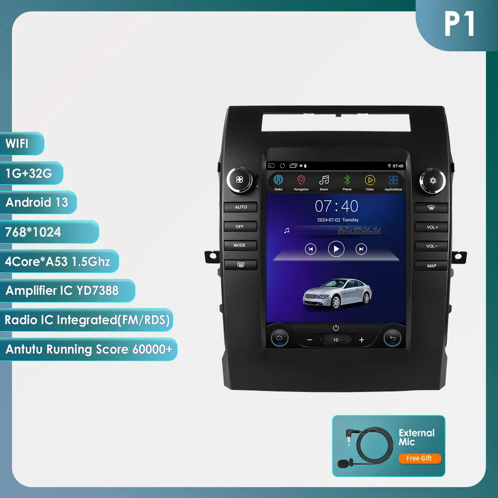 Hizpo Voor Tesla Stijl Autoradio Voor Toyota Verso Corolla 2004-2009 2006 Carplay 4G GPS Autoradio multimedia 2din Android Auto BT