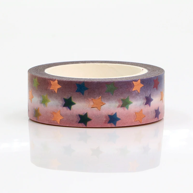 1 pz. 10M Deco lamina di rame stelle nastro Washi per Planner Scrapbooking adesivi nastro adesivo carino Kawaii Papeleria