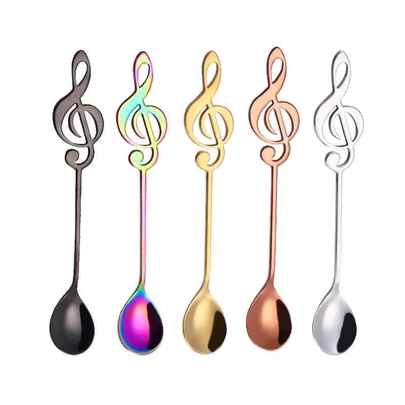 Stainless steel spoon creative music spoon coffee tableware cutlery set