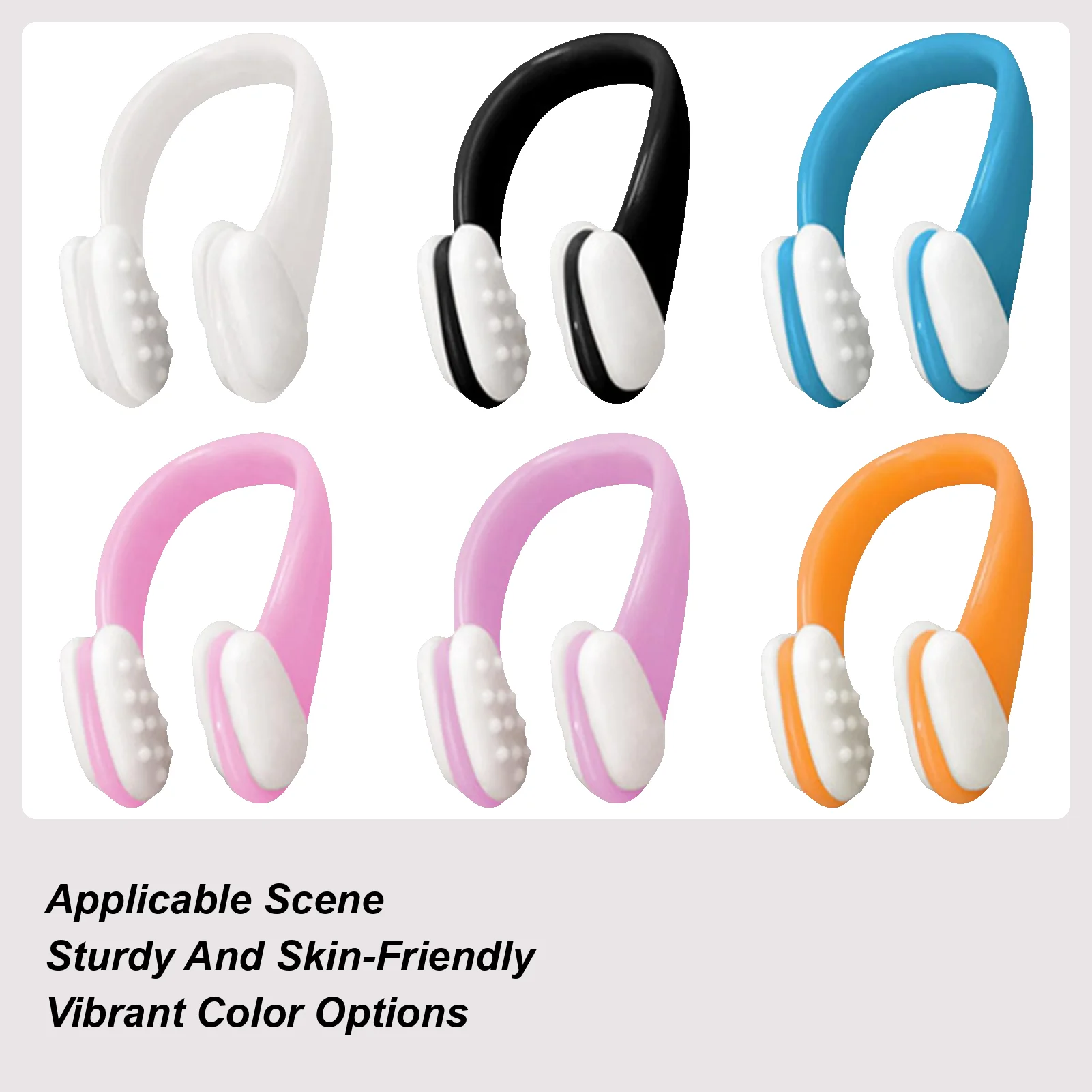 

Swimming Nose Plug Silicone Swim Nose Clip 6 Pieces Silicone Plug Safe Protector For Adults Freediving Competition Women Water