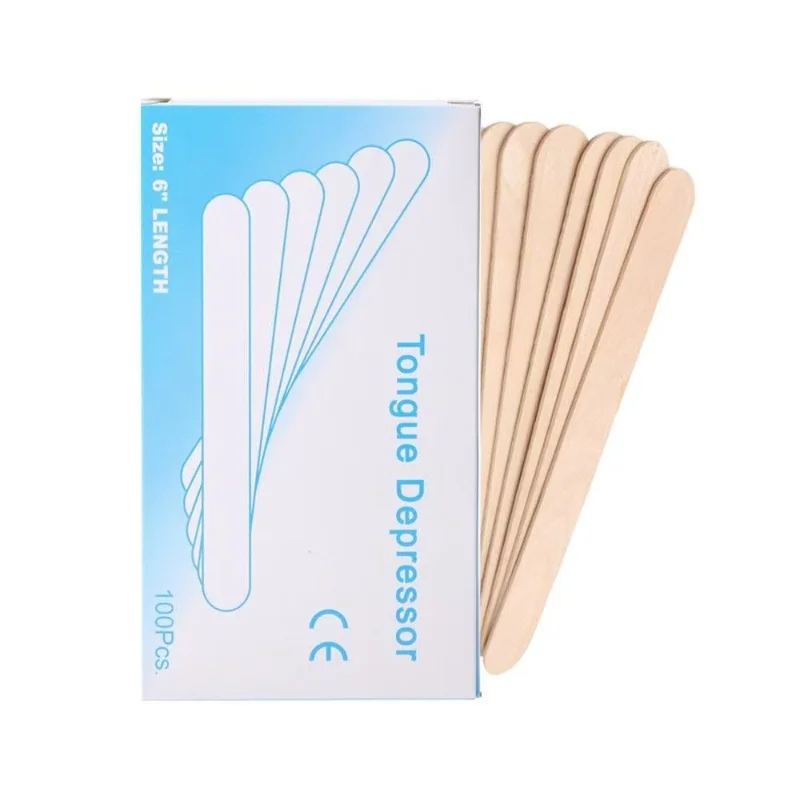 50/100Pcs Dental Disposable Wooden Tongue Depressors for Oral Care Dentistry Tattoo Waxing Stick Tools Dentist Lab Supplies