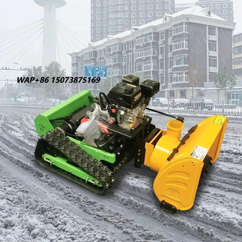 Cordless Remote-controlled Snow Mower & Snowplow Robot Lawn Mower for Agricultural Use Self Propelled