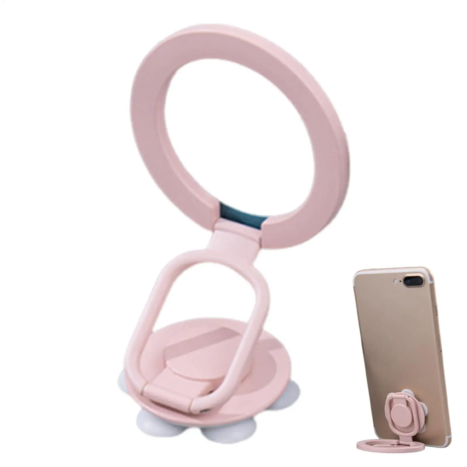 

Strong Magnet Phone Mount with Quick Release, Suction Cup for Car Dashboard, Adjustable Desk Stand for Office Home