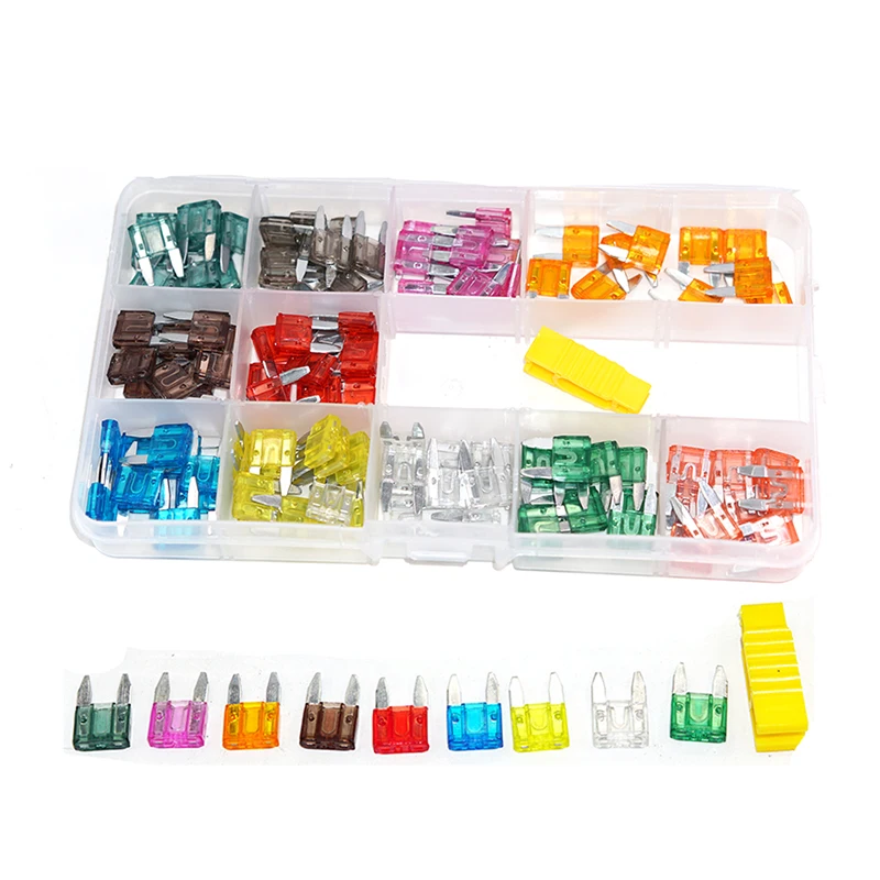 

110 шт., блок предохранителей для автомобилей и грузовиков, 1 А, 2 А, 3 А, 5 А, а, 10 А, 15 А, 20 А, 25 А, 30 А, 40 А