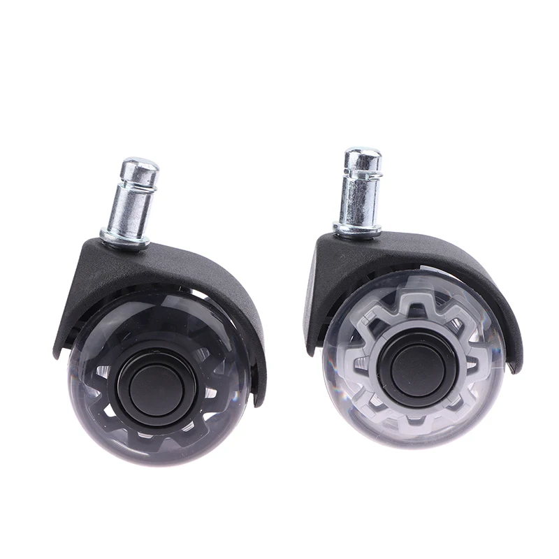 1/5PCS 2inch Mute Wheel Office Chair Caster Swivel Rubber Soft Safe Rollers Universal Replacement Chair Wheels for Desk Office