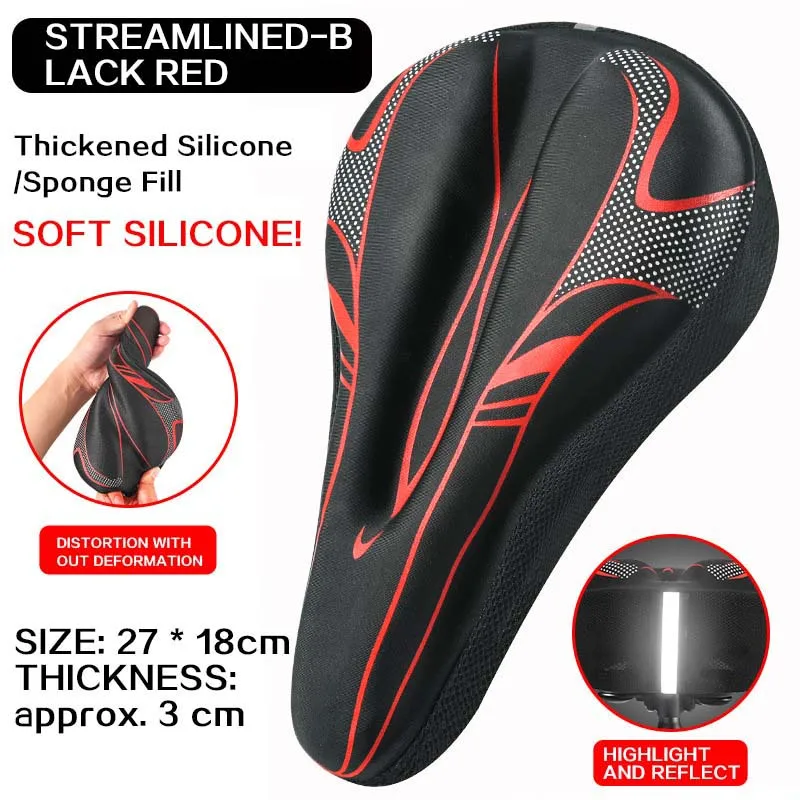 3D Mtb Saddle GEL Bicycle Seat Cover Men and Women Mtb Road Bike Bicycle Products Accessories Carbon Journey Parts Cycling