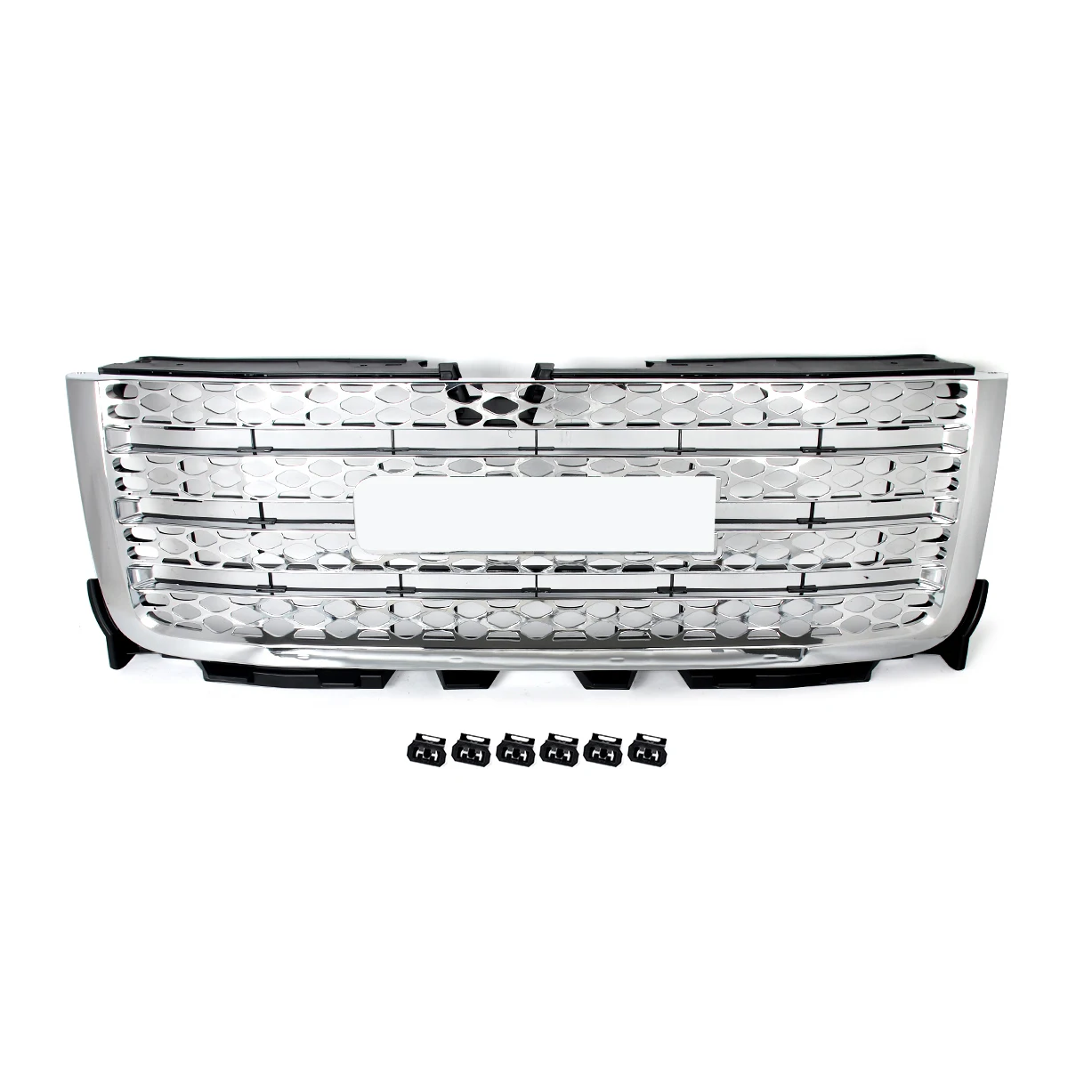 شبكات سباق المصد الأمامي Magickit لسيارة جي إم سي سييرا دينالي 2500HD 3500HD 2011 2012 2013 2014 شبكة علوية كروم