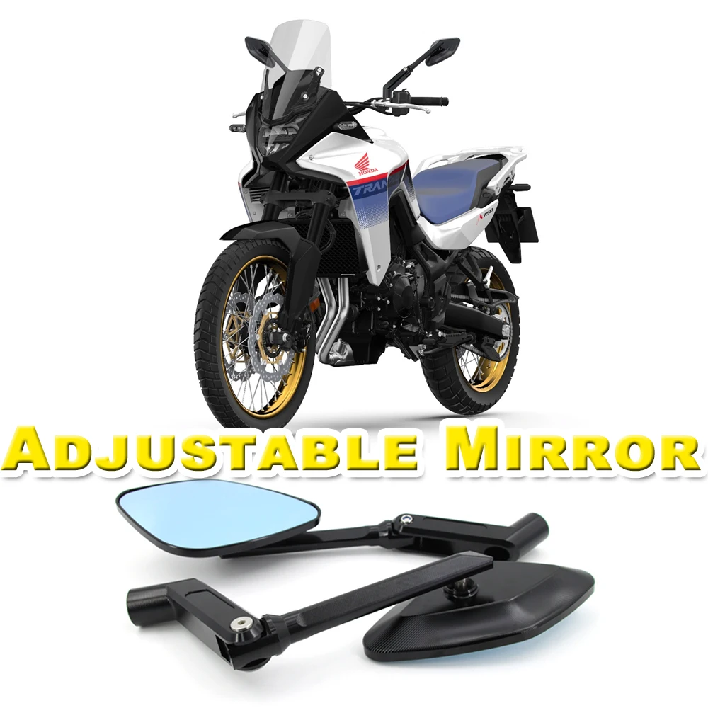 

For Honda XL750 Transalp 2024- Folding Rearview Mirror Large Field of View Reflector Aluminum Alloy Reversing Mirror
