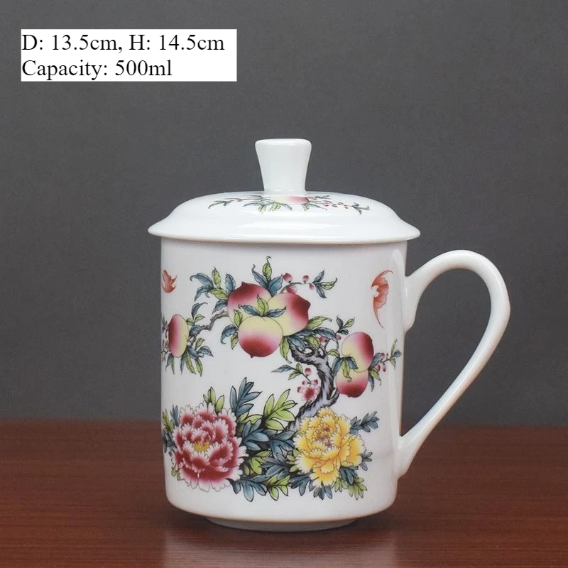 Blue and White Dragon Porcelain Mug 500ml Bone China Tea Cup