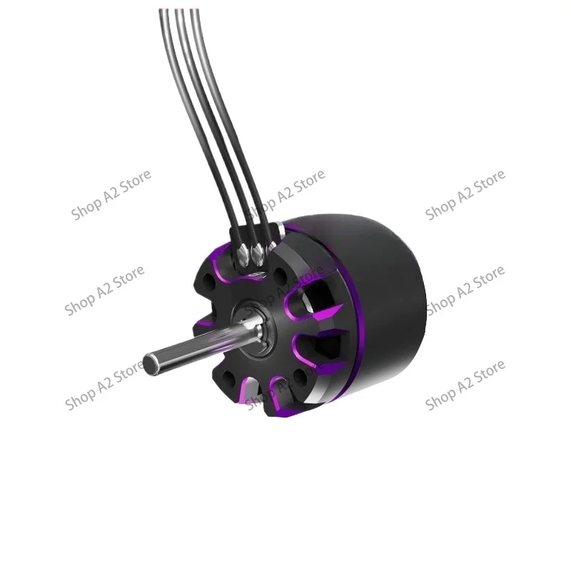 Outer Rotor Brushless Motor Purple Dual Shaft High Speed Motor for Mini RC Car