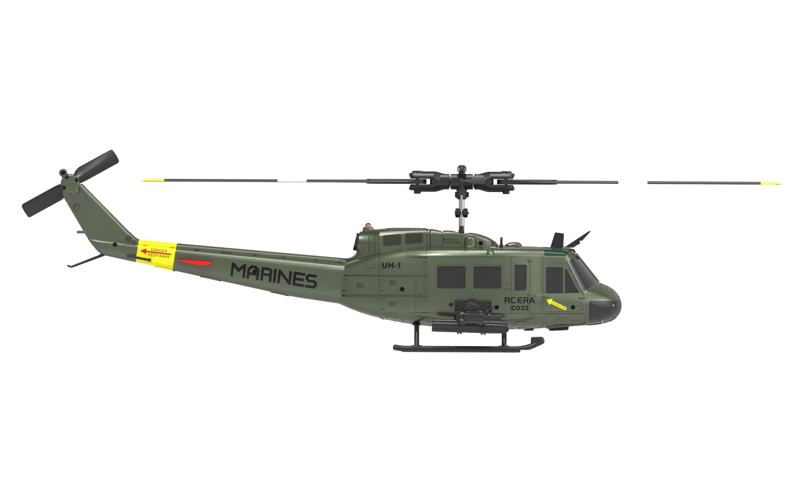 C032 UH-1 1/48 Brushless RTF 6CH RC Helicopter 6-axis Gyroscope One-key Take-off/landing/reverse Fly Mode 3D Flight 7.4V Battery