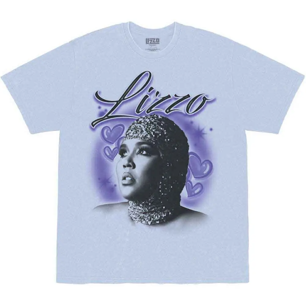 Lizzo Special Hearts Airbrush T Shirt Blue New