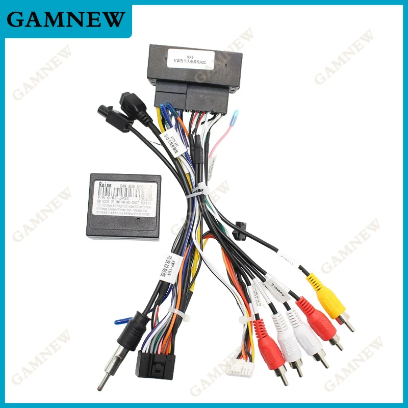 Car Radio Stereo Wiring Harness Cable Adapter Android MP5 Player Stereo For Jeep Wrangler Cherokee Compass Renegade 2016-2023