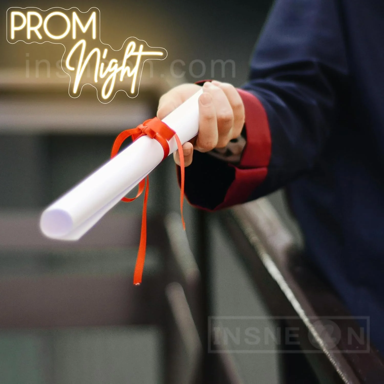 PROM night Neon Signs for Wall Decor,Led Light Sign for Congrats Grad Party,Prom,Home,Room,Wall Decoration,Graduation Christmas