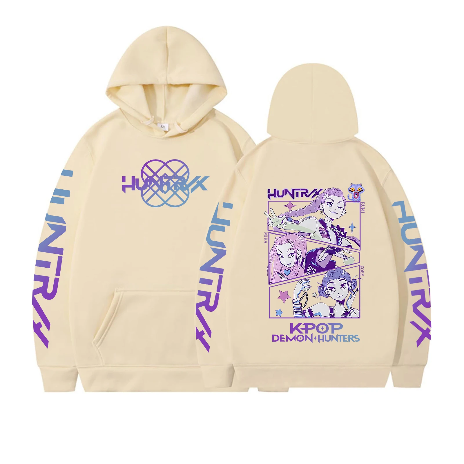 Hoodie Premium Demon Hunters Cute Derpy Tiger Huntrix Girls Group Y2K Hoodie Saja Boys Streetwear Anime Crewneck Merch für Fan