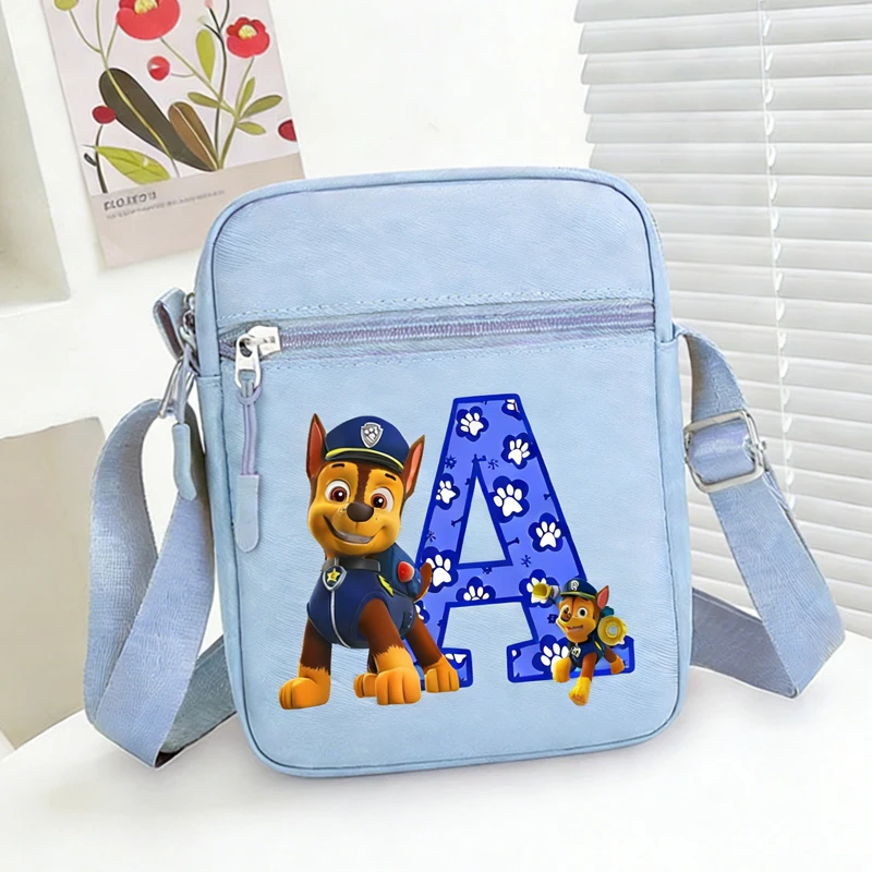 Paw Patrol Single Shoulder Bags Cartoon Chase Oxford Crossbody Bag Anime Print Letter Square Phone Messenger Bag Boys Girls Gift