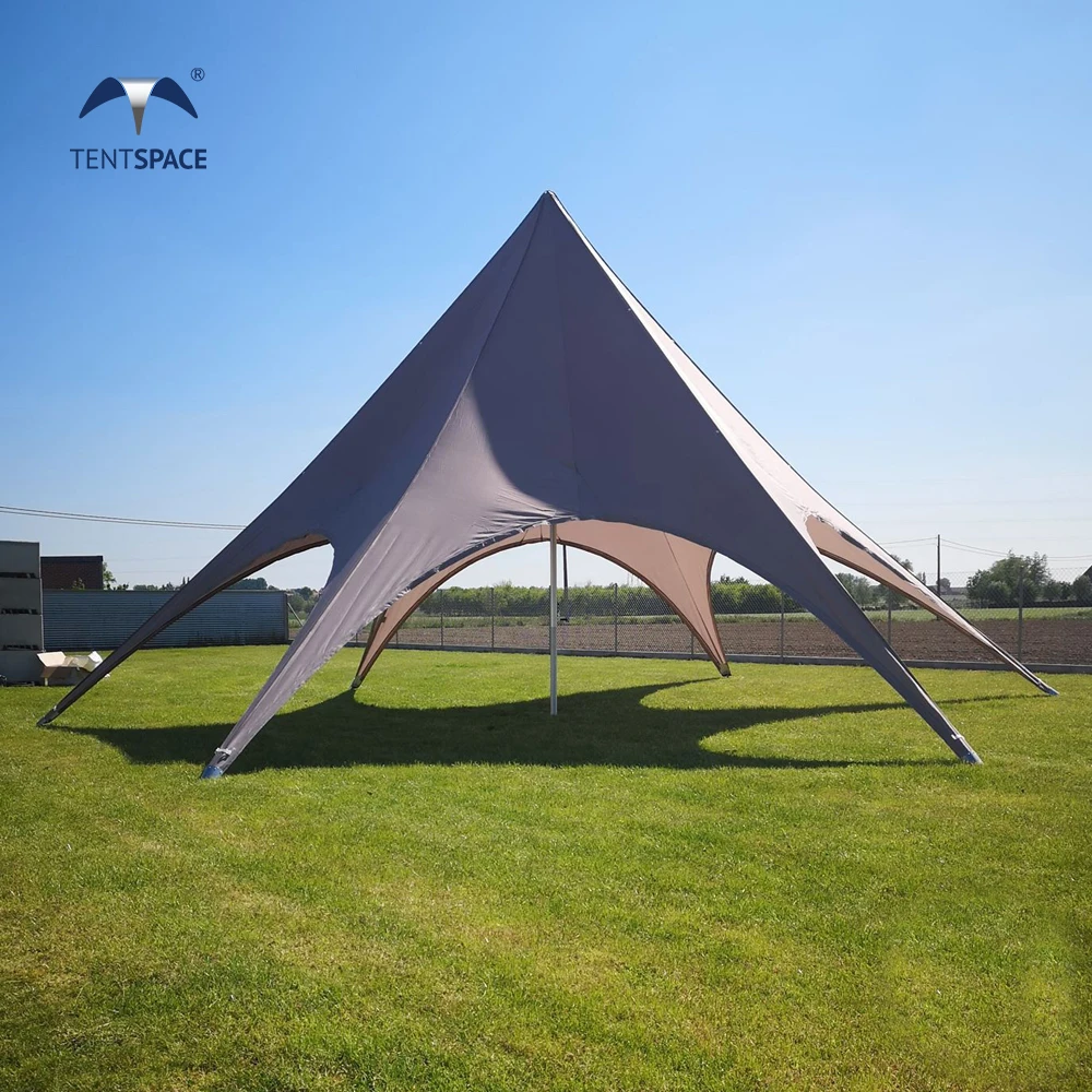 Large Size Diameter 16m Pvc Star Tent Dye Sublimation Printing Star Tent Rpower Aluminum Support Bar 6m Star Tent For Sport Race