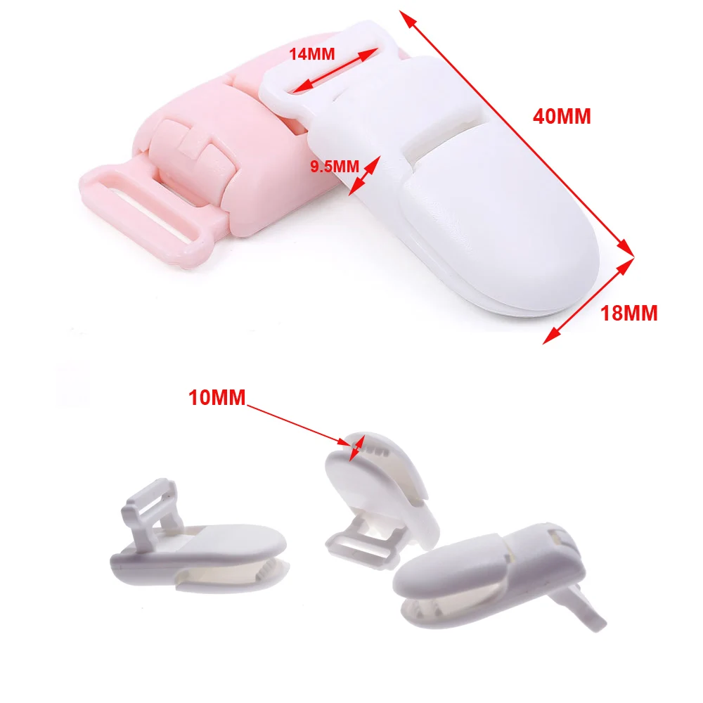 15pcs White Plastic Baby Pacifier Clips Holder Soother Pacifier Infant Dummy Clips Accessories For Pacifier Clip Diy