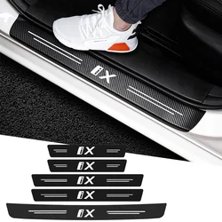 Car Door Sill Stickers Threshold for BMW iX Logo 2023 Rear Trunk Sill Bumper Pedal Guard Strips Anti Scratch Decals Accessories