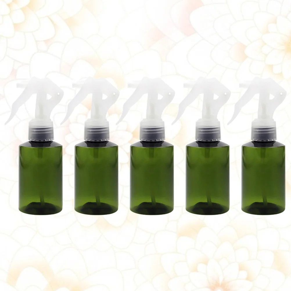 

5pcs 100Ml Plastic Spray Bottles Fine Mist Sprayer For Liquid Water Alcohol Disinfectant One Hand Pressure Reusable