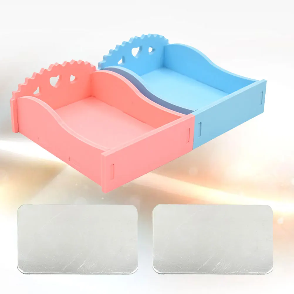 

2pcs Hamster Summer Cooling Bed Nest Accessories Reusable Pvc Mat Crystal Cooling Pad For Rabbits Goffins Hamster Pet Supplies