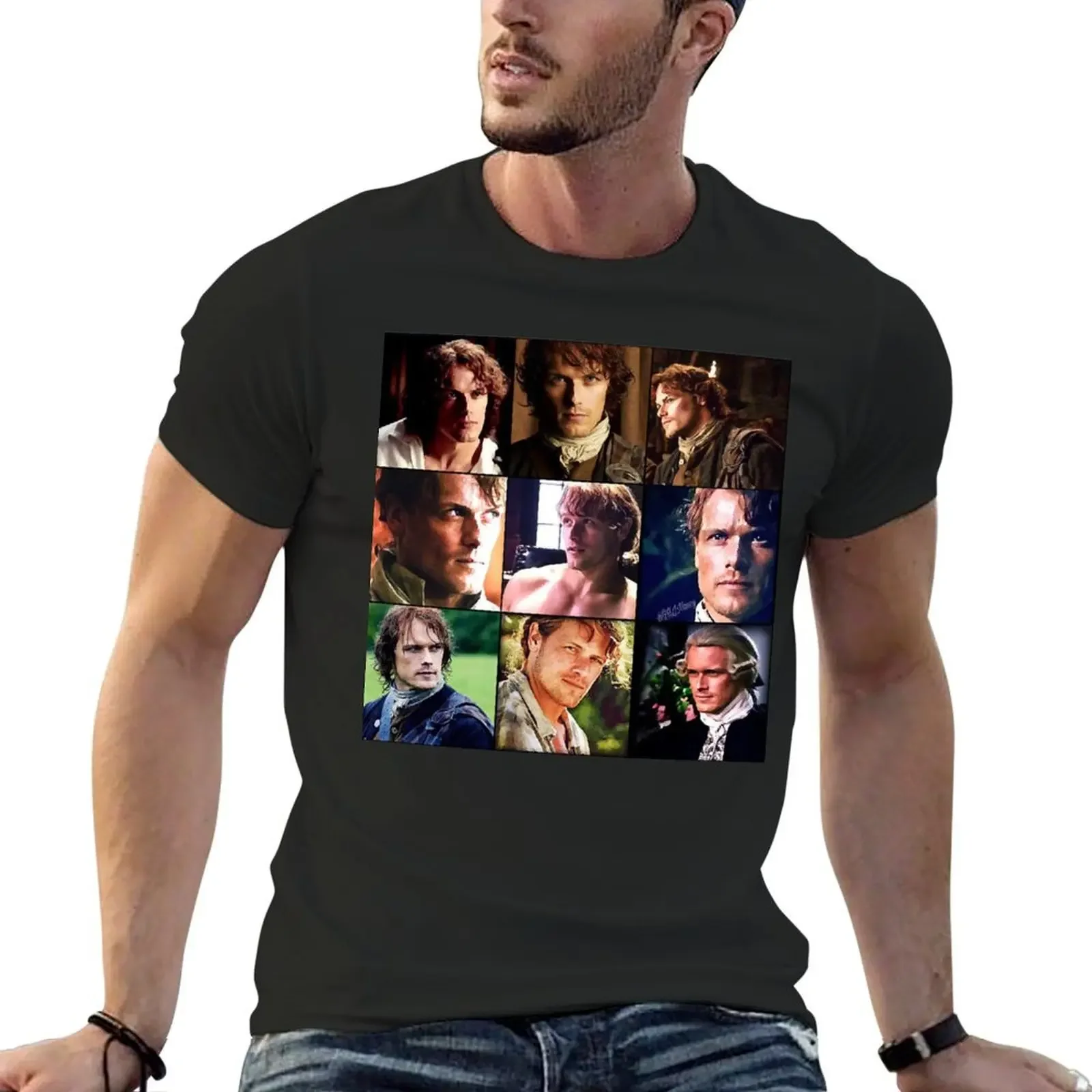 

Mens My Favorite Sam Heughan Active Gifts Movie Fan T-Shirt graphic tee shirt hippie clothes outfits for men