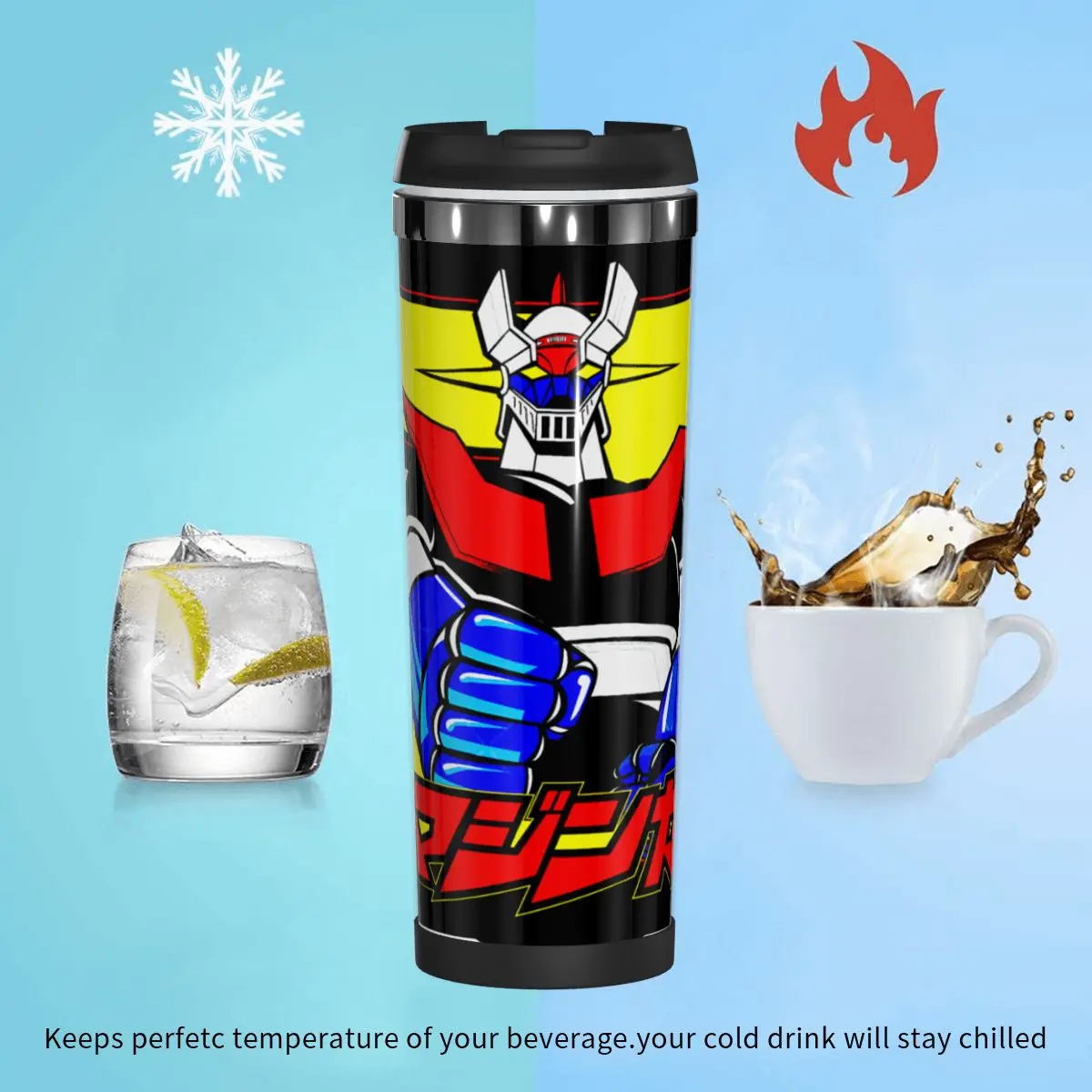 Goldoraks Grendizer Mazinger Z Double Insulated Water Cup Graphic Thermos bottle Mug Humor Graphic Heat Insulation beer mugs