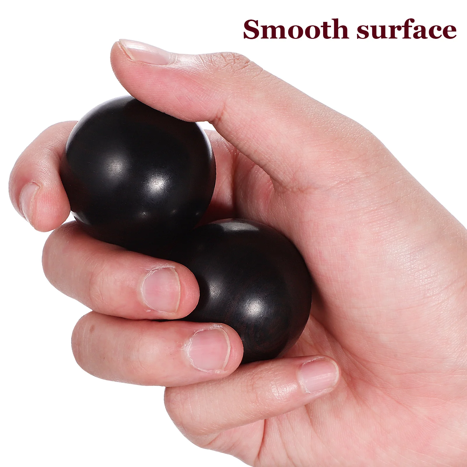 

2pcs 4cm Red Sandalwood Hand Balls Durable Smooth Massage Training Roller Fitness Exercise Wooden Tool Stress Relief