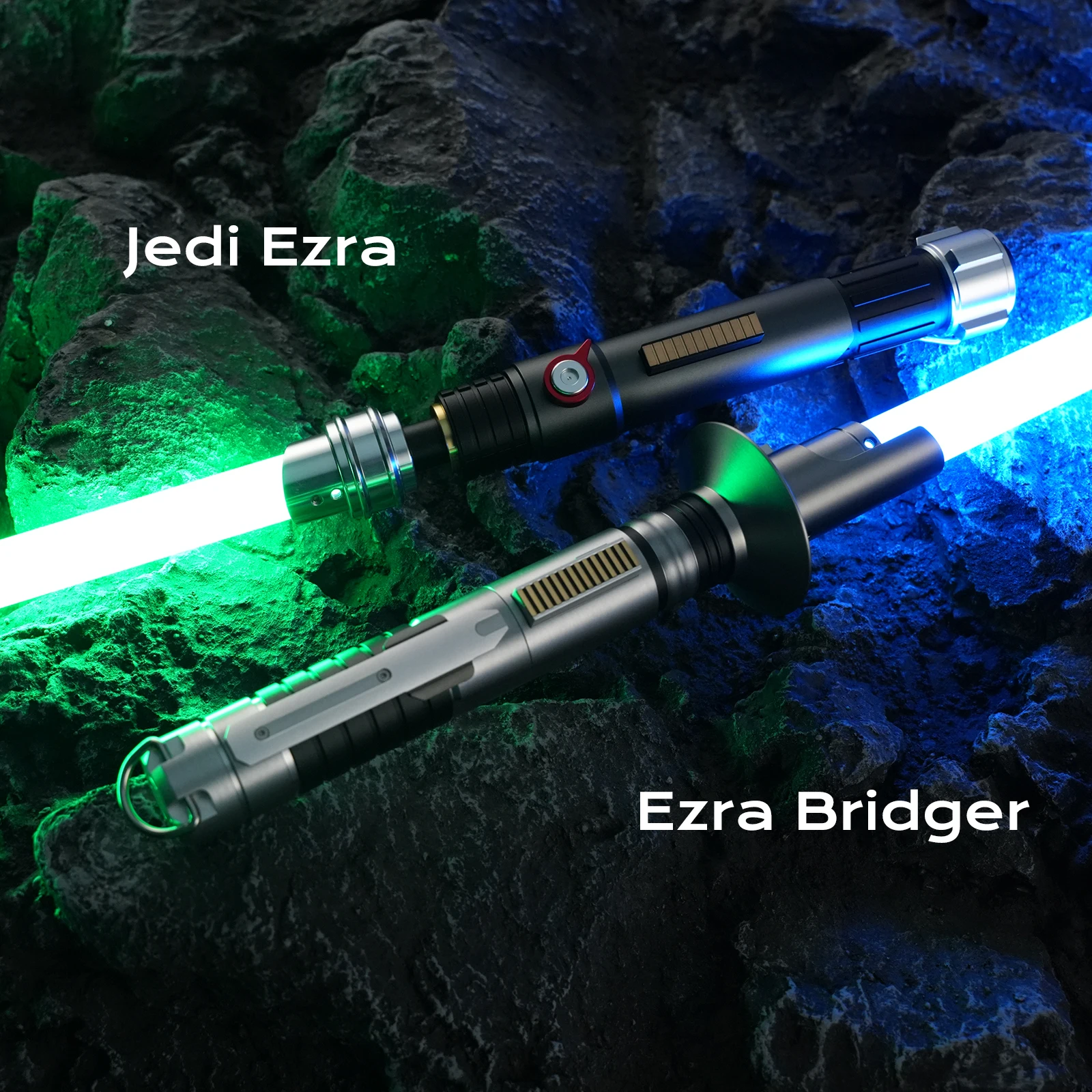 DamienSaber-Heavy Dueling Metal Hilt com Controle de Movimento, Sabre Jedi, Ezra Bridger, 34 Fontes De Som, 2Pcs