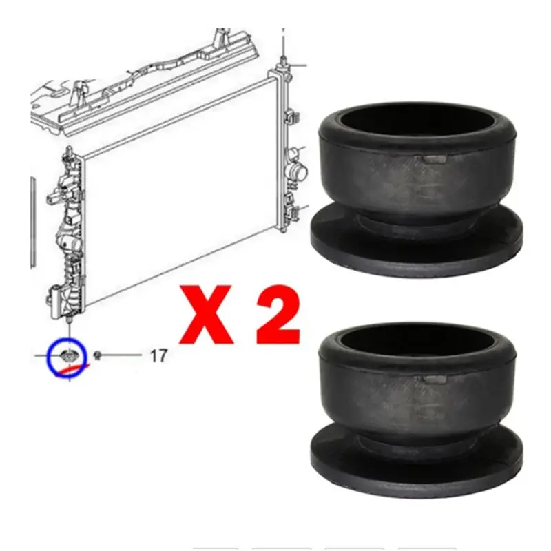 Authentic 4 Pair Lower Radiator Mounting Rubber Bush For HONDA CRV 1-4 CIVIC EG EH EJ EJ EK EM ACCORD FIT JAZZ ODYSSEY CITY Acur
