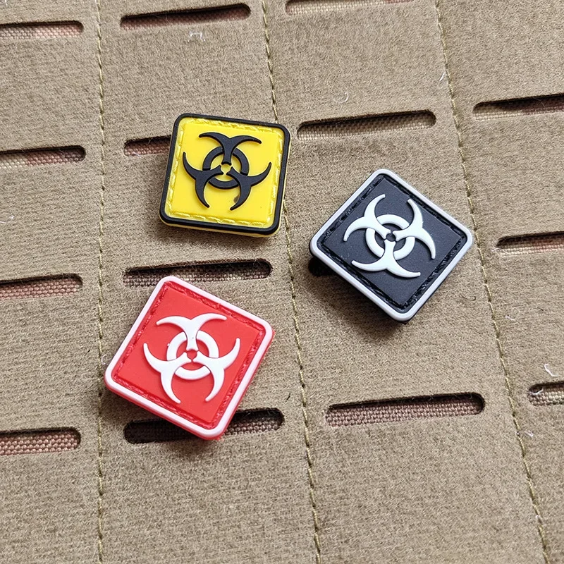 3D Evil Hook and loop tactical backpack patch stickers PVC patches for military Clothing DIY embroider tactical accessories