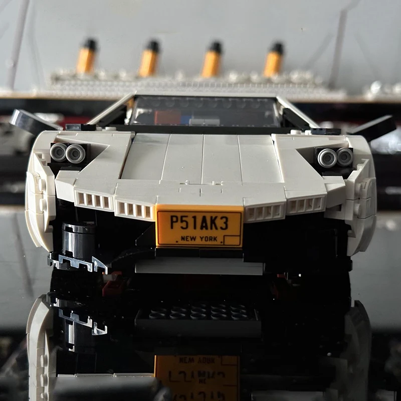 

Новый набор MOC-137369: Технический белый спортивный гоночный автомобиль (1254 детали), совместимый с 10295. Конструктор-головоломка DIY. Подарки на Рождество для детей.